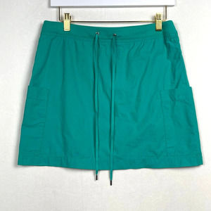Vintage NWT Cotton GAP‎ teal green skirt side pockets and tie up waist Small